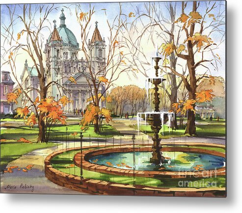 Autumn Metal Print featuring the photograph Monroe Park by Maria Rabinky