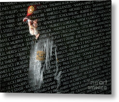 Event Metal Print featuring the photograph Names Of War Dead Read At Vietnam by Chip Somodevilla