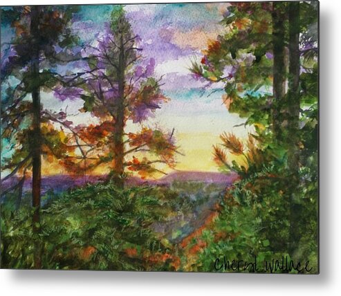 Pine Metal Print featuring the painting New Every Morning by Cheryl Wallace