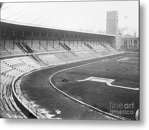 The Olympic Games Metal Print featuring the photograph Olympic Stadium In Sweden by Bettmann