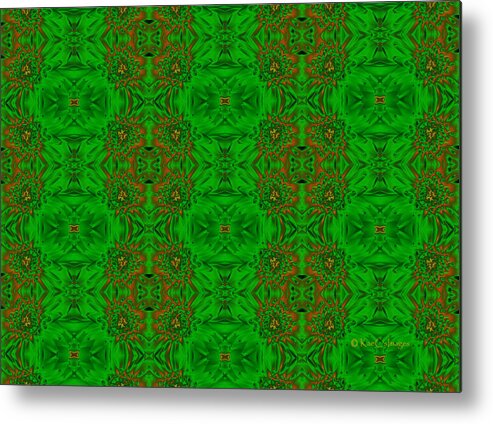 Pattern Metal Print featuring the photograph Pattern in Green by Kae Cheatham