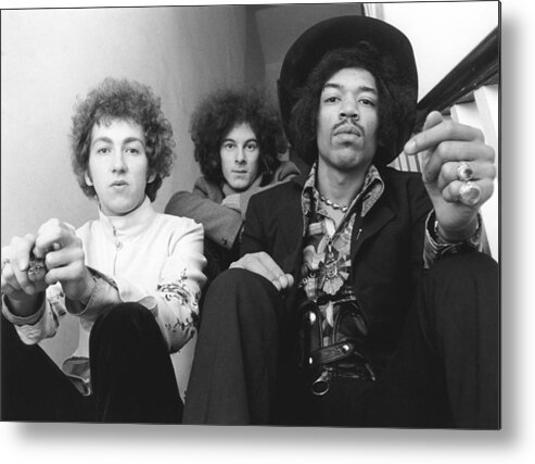 Music Metal Print featuring the photograph Photo Of Noel Redding And Jimi Hendrix by Ivan Keeman
