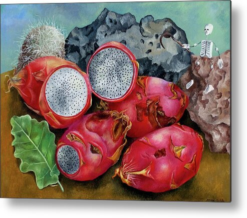 Frida Kahlo Metal Print featuring the painting Pitahayas by Frida Kahlo