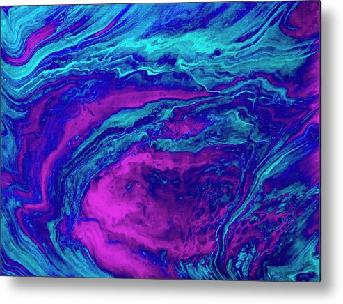 Fluid Metal Print featuring the painting Portal by Jennifer Walsh