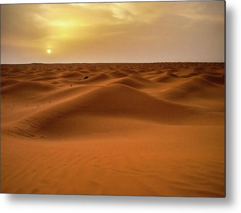 Scenics Metal Print featuring the photograph Posta De Sol Al Desert De Tunisia by Copyright Antoni Torres