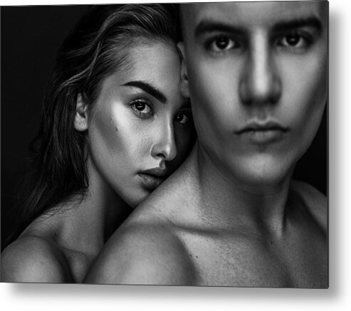 Project Metal Print featuring the photograph Project Faces [romana U] by Martin Krystynek Qep