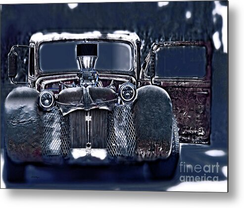 Cars Metal Print featuring the mixed media Rat-Rod by DB Hayes