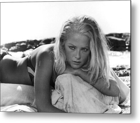 1950-1959 Metal Print featuring the photograph Sicily. Augusta Beach. Virni Lisi In A by Keystone-france