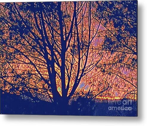 Sunrise Metal Print featuring the painting Sunrise by Denise Railey