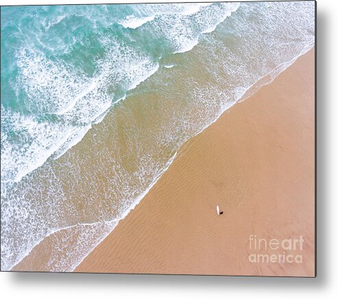 Dji Metal Print featuring the photograph The Surfer And The Sea by Hannes Cmarits
