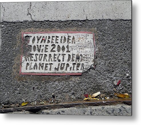 Richard Reeve Metal Print featuring the photograph Toynbee Tile NYC by Richard Reeve