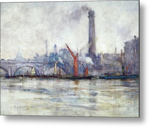 1930-1939 Metal Print featuring the drawing Waterloo Bridge And St Pauls by Heritage Images