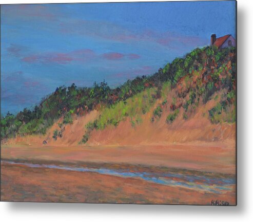 Wellfleet Metal Print featuring the painting Wellfleet Beach by Beth Riso