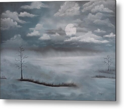 Winter Metal Print featuring the painting Winters Kiss by Berlynn