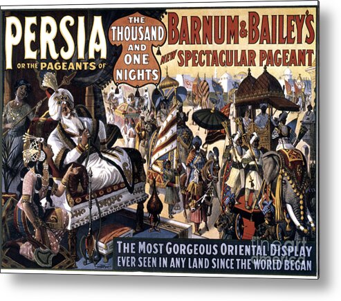 1916 Metal Print featuring the drawing Circus Poster, 1916 #1 by Granger