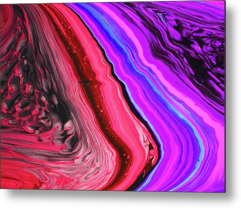 Acrylic Abstract Metal Print featuring the painting Earth and Sky RPH1 by Diane Goble