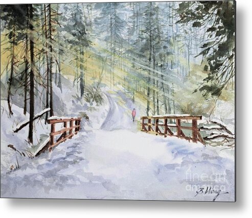 Winter Metal Print featuring the painting For love of winter #6 #1 by Betty M M Wong