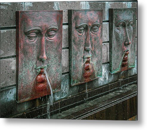 Fountains Metal Print featuring the photograph Fountains - Mexico by Frank Mari