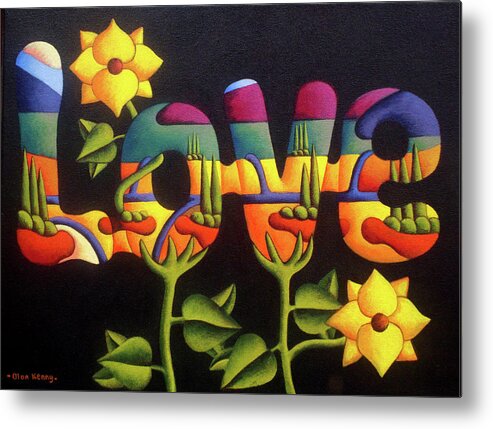 Love Metal Print featuring the painting Love by Alan Kenny