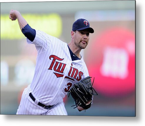 Game Two Metal Print featuring the photograph Mike Pelfrey by Hannah Foslien