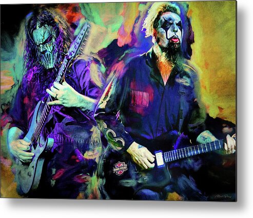 Slipknot Metal Print featuring the mixed media Slipknot Live #2 by Mal Bray