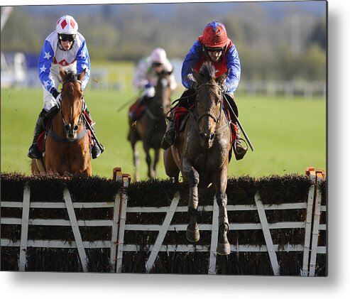 Sports Track Metal Print featuring the photograph Punchestown Races #10 by Alan Crowhurst