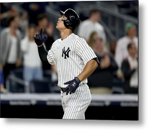 Three Quarter Length Metal Print featuring the photograph Aaron Judge by Elsa