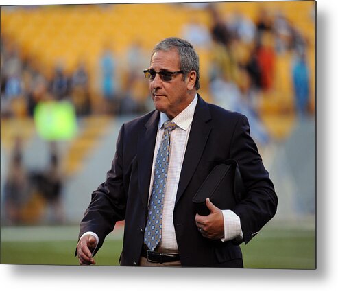 Dave Gettleman Metal Print featuring the photograph Carolina Panthers v Pittsburgh Steelers #19 by George Gojkovich