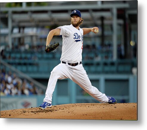 People Metal Print featuring the photograph Clayton Kershaw by Kevork Djansezian