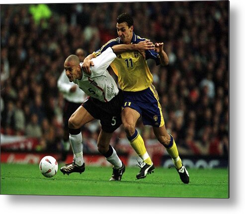 Motion Metal Print featuring the photograph England v Sweden #2 by Alex Livesey