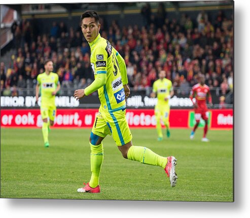 Belgian First Division Metal Print featuring the photograph Kv Oostende v Kaa Gent #2 by MB Media