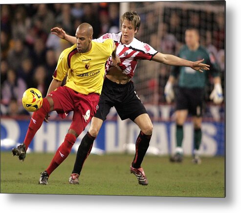 England Metal Print featuring the photograph Sheffield United v Watford #2 by Mark Thompson