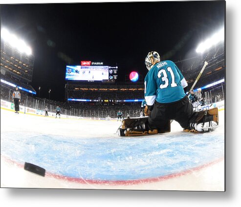 Levi's Metal Print featuring the photograph 2015 Coors Light Stadium Series - Los Angeles Kings v San Jose Sharks by Brian Babineau