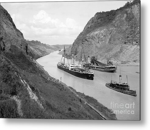 1915 Metal Print featuring the photograph Panama Canal, c1915 #3 by Granger