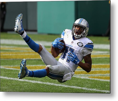 Green Bay Metal Print featuring the photograph Detroit Lions v Green Bay Packers #6 by Jonathan Daniel