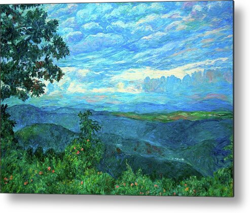 Mountains Metal Print featuring the painting A Break in the Clouds by Kendall Kessler
