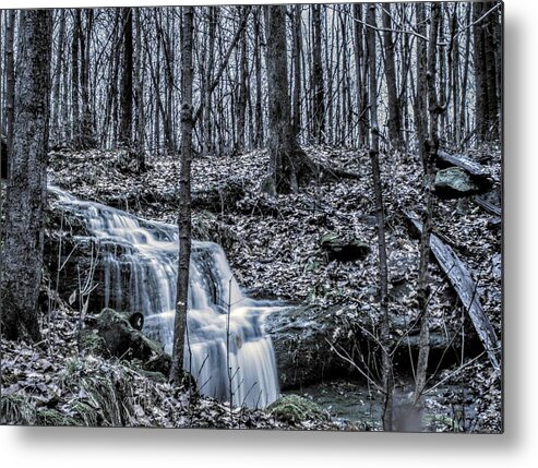  Metal Print featuring the photograph A Secret Falls in the Fall by Brad Nellis