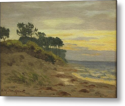 Kuste Metal Print featuring the painting An der Kuste Weststrand by Paul Muller-Kaempff