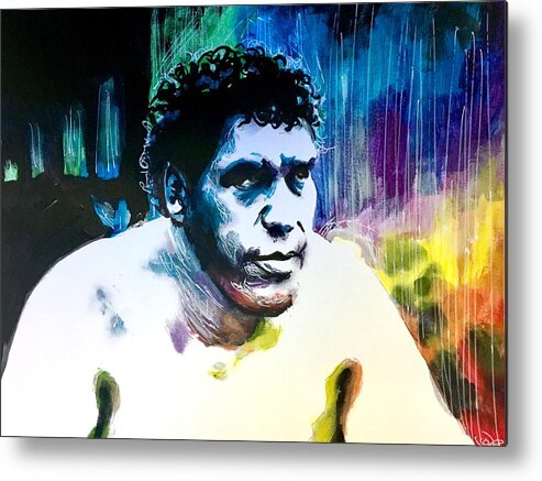 Andre The Giant Metal Print featuring the painting Andre The Giant by Joel Tesch