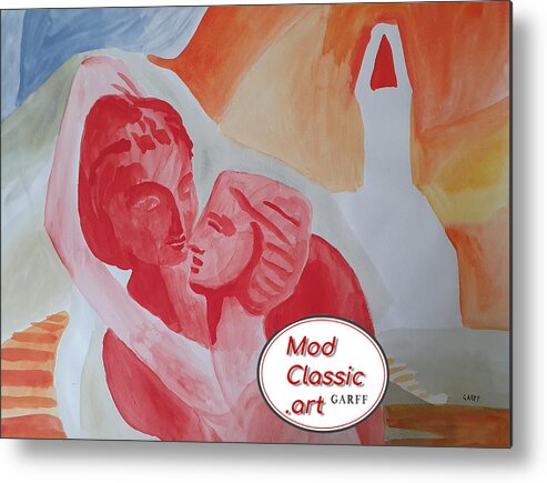 Fine Art Investments Metal Print featuring the painting Artchetypal Couple ModClassic Art by Enrico Garff