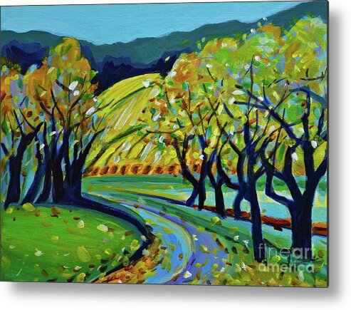  Landscape Painting Metal Print featuring the painting Autumn Breeze Is In The Air by Tanya Filichkin