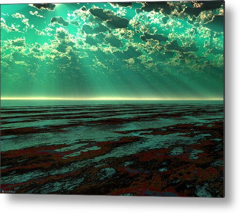 3d Metal Print featuring the painting Black Tide by Williem McWhorter