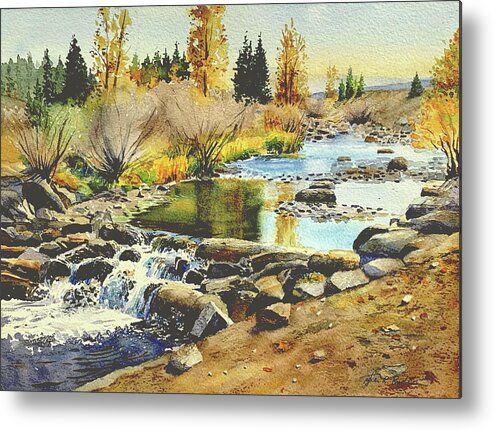 Metal Print featuring the painting Blue River, Breckenridge by Tyler Ryder