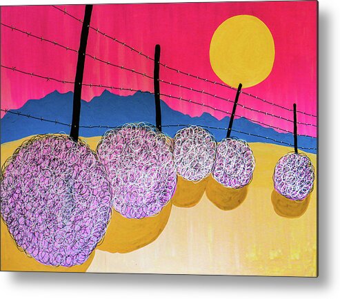 Bold Metal Print featuring the painting Bold Tumbleweed Journey Two by Ted Clifton