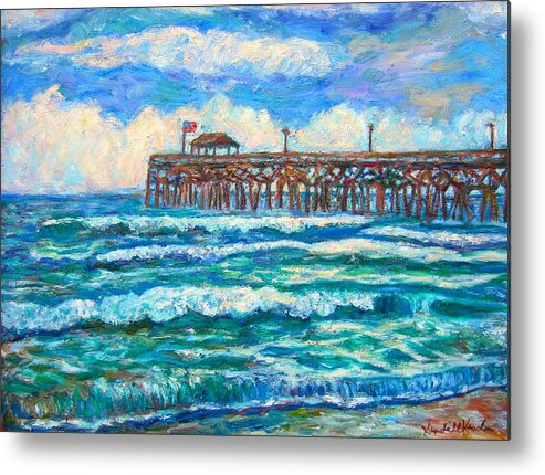 Shore Scenes Metal Print featuring the painting Breakers at Pawleys Island by Kendall Kessler