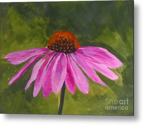 Flower Metal Print featuring the painting Coneflower by Lisa Dionne