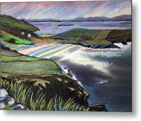 Irish Landscape Painting Metal Print featuring the painting County Donegal, Irish Cove by Shirley Galbrecht
