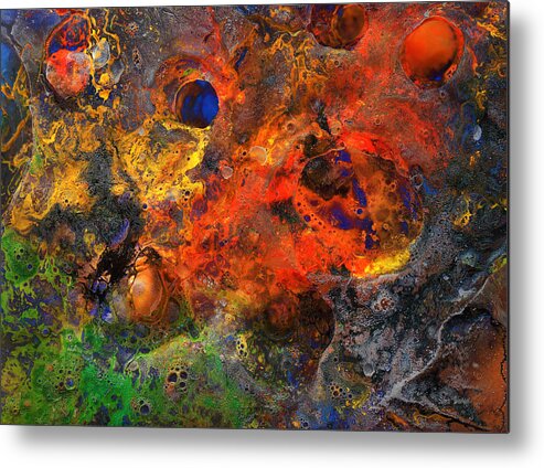 Discover Metal Print featuring the mixed media Discoveries - Icy Abstract 24 by Sami Tiainen
