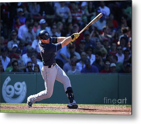 People Metal Print featuring the photograph Evan Longoria by Adam Glanzman