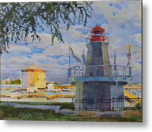 Canada Metal Print featuring the painting Fall at the Harbour by David Gilmore